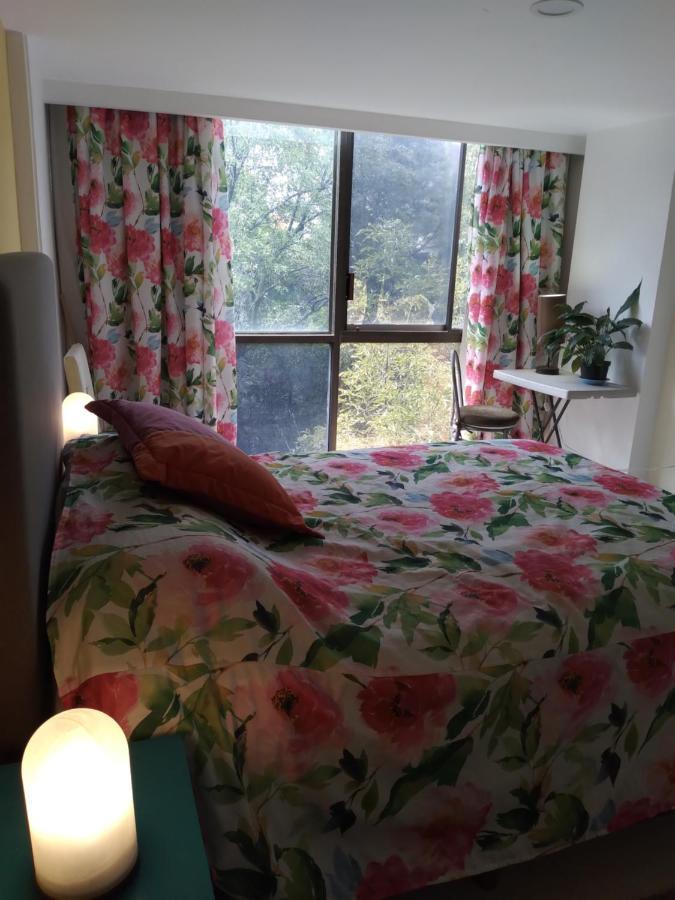 Charming Sunny Bedroom Overlooking Beautiful Amsterdam Avenue In Best Condesa Area Ciudad de México Exteriér fotografie